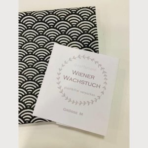 Wiener Wachstuch Gr. M Bögen blau