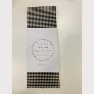 Wiener Wachstuch Gr. S Karo schwarz