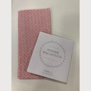 Wiener Wachstuch Gr. L Ornamente rosa