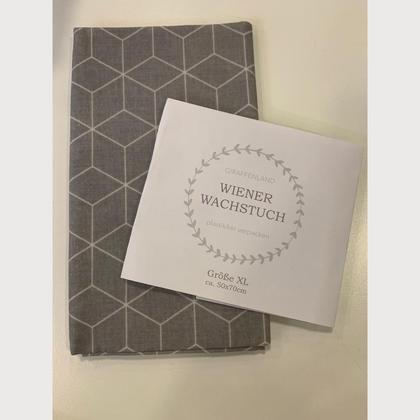 Wiener Wachstuch Gr. XL Cube grau