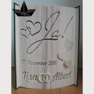 Ja! Hochzeit – gefaltetes Buch