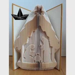 Weihnachtskrippe 3D – gefaltetes Buch