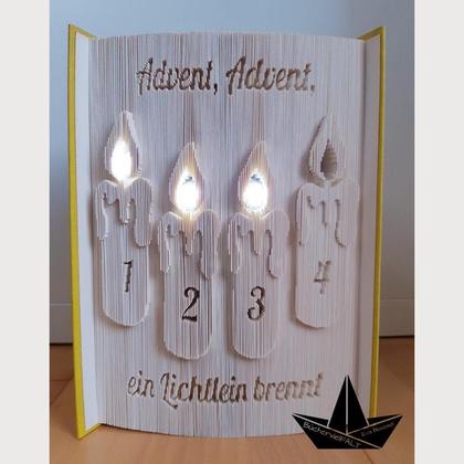 Adventskranz - gefaltetes Buch