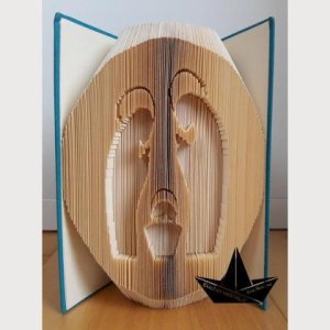 Weihnachtskrippe rund – gefaltetes Buch