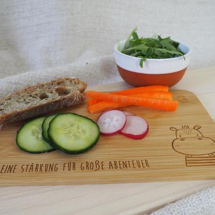 Jausenbrett Kinder (Motiv Hippo)