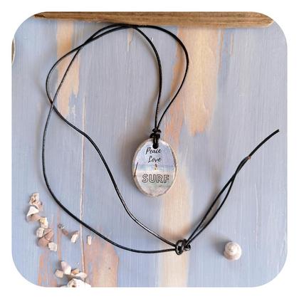 Halskette "Peace*Love*Surf"