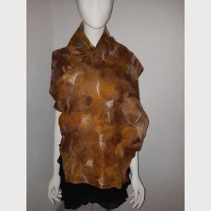 Merinowollschal auf Seidenciffon in der Nunotechnik