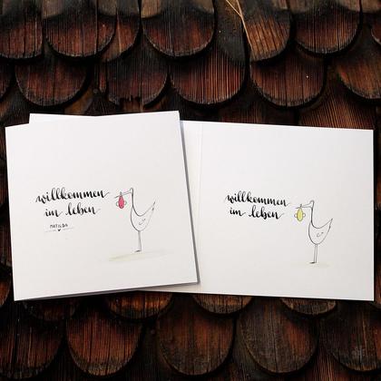 Karte 'willkommen im leben'