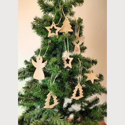 Christbaumschmuck aus Zirbenholz im 12er Set "Geschenktipp"