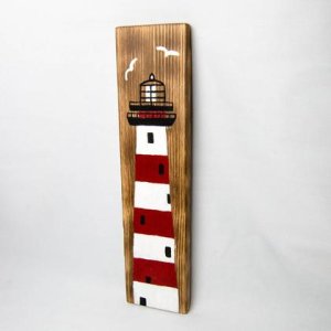 Holzbild „Leuchtturm“