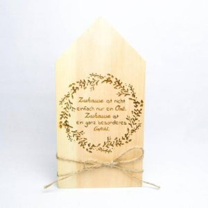 Zirbenholz-Häuschen mit Gravur