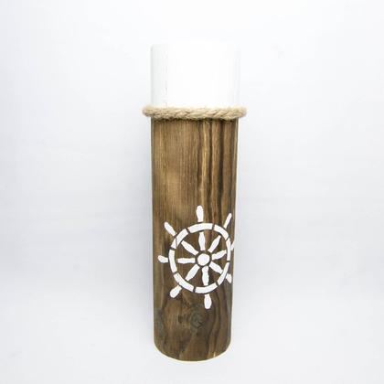 Sommerliche Holzsäule rund