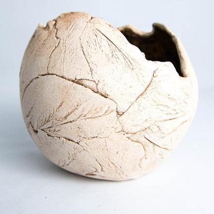 Windlicht-Kugel mit Pflanzen-Druck-Muster - groß - Image 3