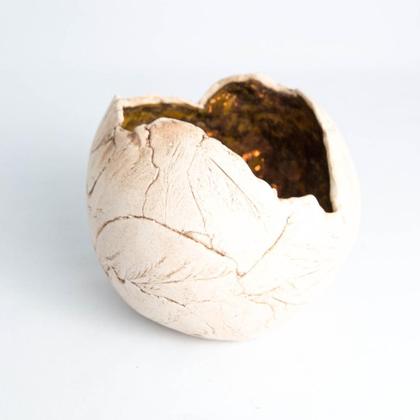 Windlicht-Kugel mit Pflanzen-Druck-Muster - groß - Image 2