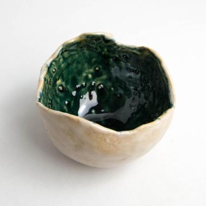 Windlichtkugel beige-grün - klein - Image 4