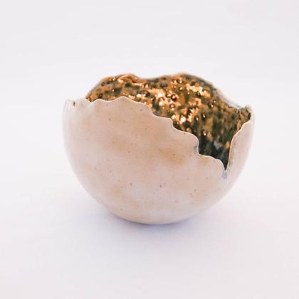 Windlichtkugel beige-grün - mittel - Image 2