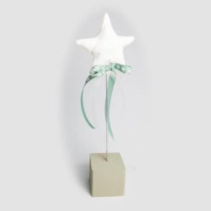 Weihnachtlicher Aufsteller „Stern“ weiß-grün