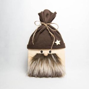 Weihnachts-Wichtel mit brauner Mütze – groß