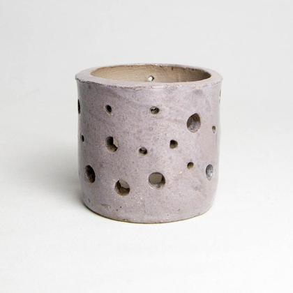 Keramik-Teelichthalter "grau"