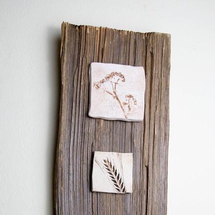 Altholz-Keramik-Bild - 3 Quadrate - Image 3