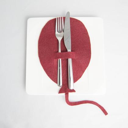 Besteckhalter "Ballon" aus Filz