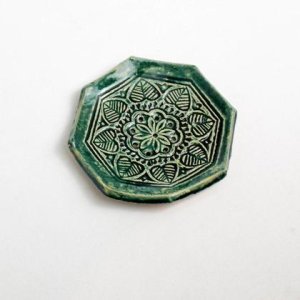 Keramik Seifenschale mit Druckmuster