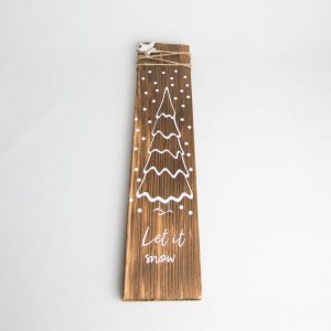 Weihnachtliches Holzschild „Let it snow“