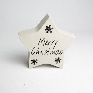 Beton-Stern „Merry Christmas“ – groß