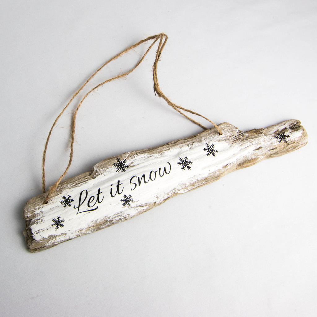 Treibholz-Schildchen "Let it snow" - Image 3