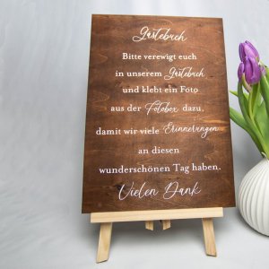 Hochzeitsschild Gästebuch