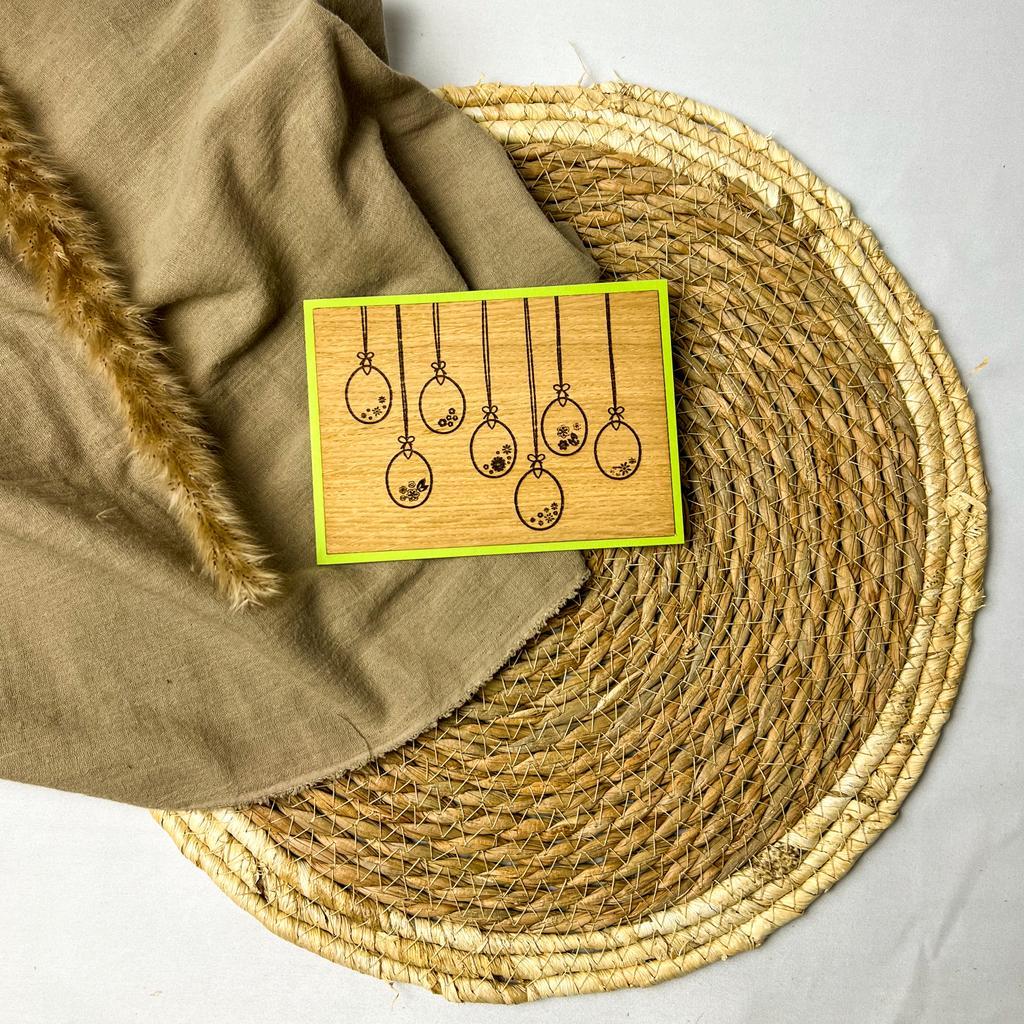 Holz-Karte Ostereier