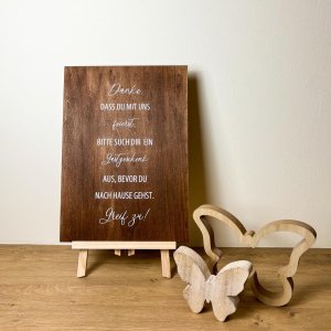 Hochzeitsschild Gastgeschenke