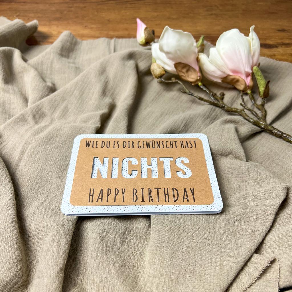 Glückwunschkarte "Wie du es dir gewünscht hast - Nichts" - Image 4