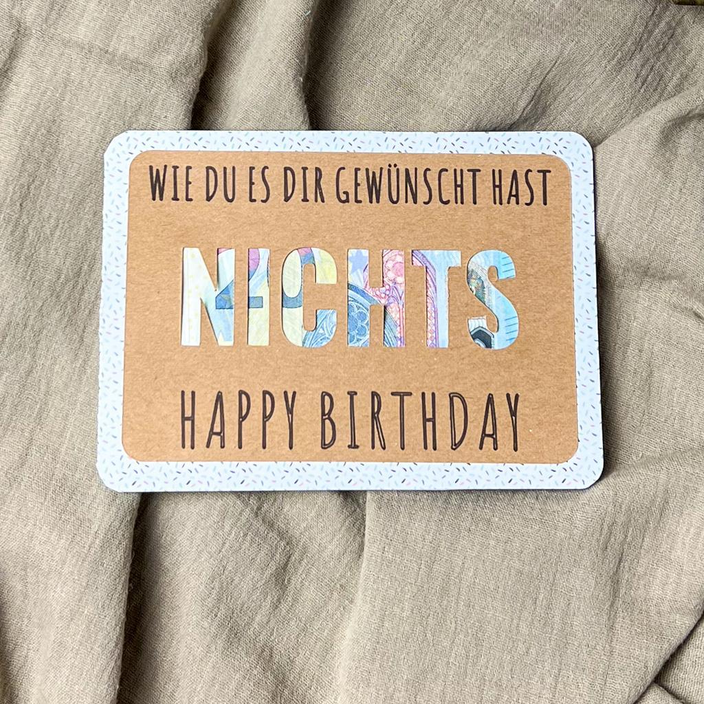 Glückwunschkarte "Wie du es dir gewünscht hast - Nichts" - Image 3