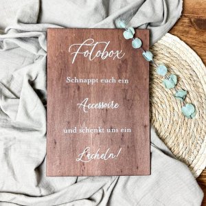 Hochzeitsschild Fotobox