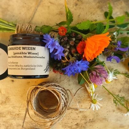 Duftkerze "A gmahde Wiesn" im 120ml Glas