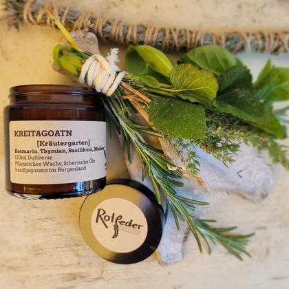 Duftkerze "Kreitagoatn" im 120ml Glas