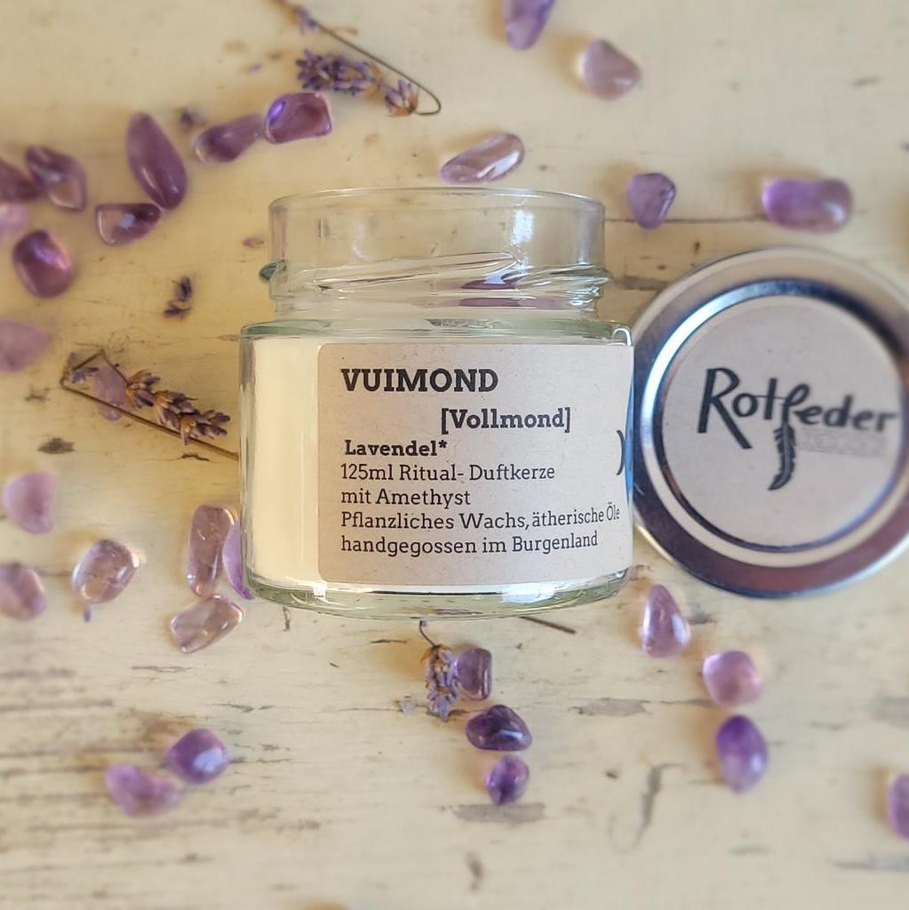 Duftkerze "Vuimond" im 125ml Glas mit silbernem Deckel
