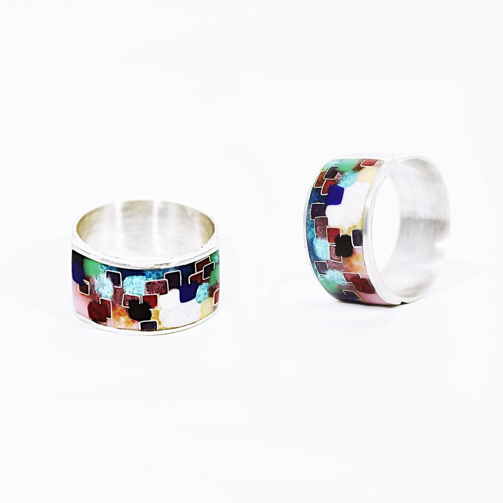 Ring . Cloisonne Emaille