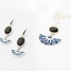 Anhänger&Ohrringe, Unikat,Sterling Silber