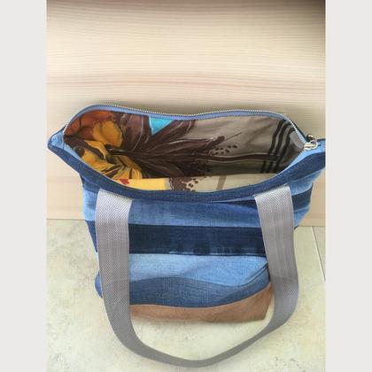 Handtasche aus Jeans & Leder - Image 2