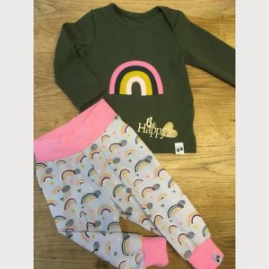 Mädchen-Set: „Regenbogen“ Gr. 80