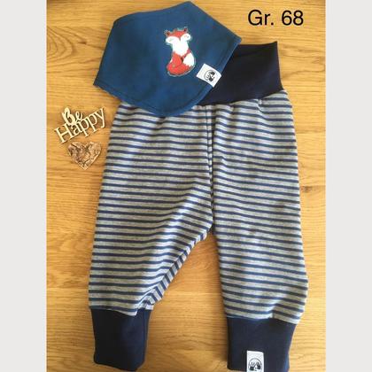 Pumphose und Lätzchen "Fuchs" - Gr. 68