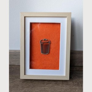 Silhouette Bild Mistkübel