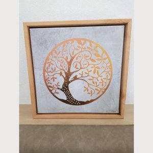 Lebensbaum im handgefertigten Zirbenrahmen