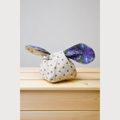Osterhasenkörbchen lila Punkte