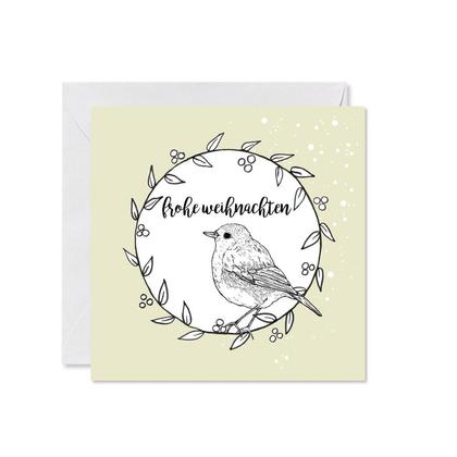 GRUSSKARTE Weihnachten *Robin