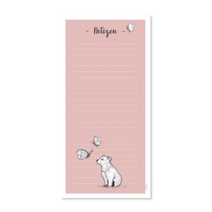 NOTIZBLOCK *Bärenjunges*, DIN lang, 50 Blatt