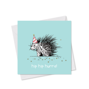 MINI-GRUSSKARTE *Hip Hip Hurra*, 9×9 cm