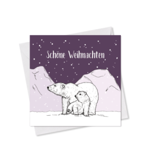 MINI-GRUSSKARTE *Schöne Weihnachten*, 9×9 cm